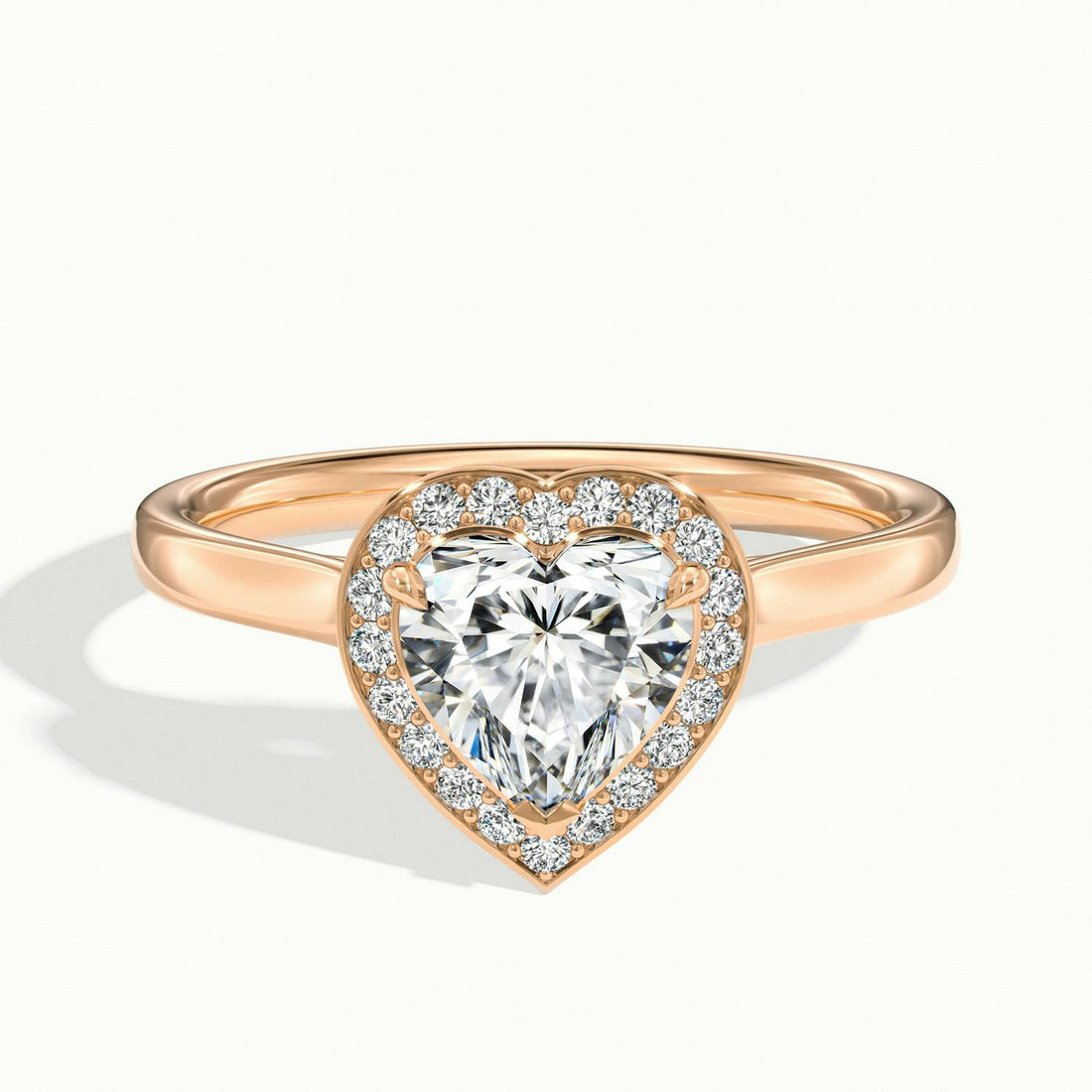Elarisse Heart Halo Engagement Ring