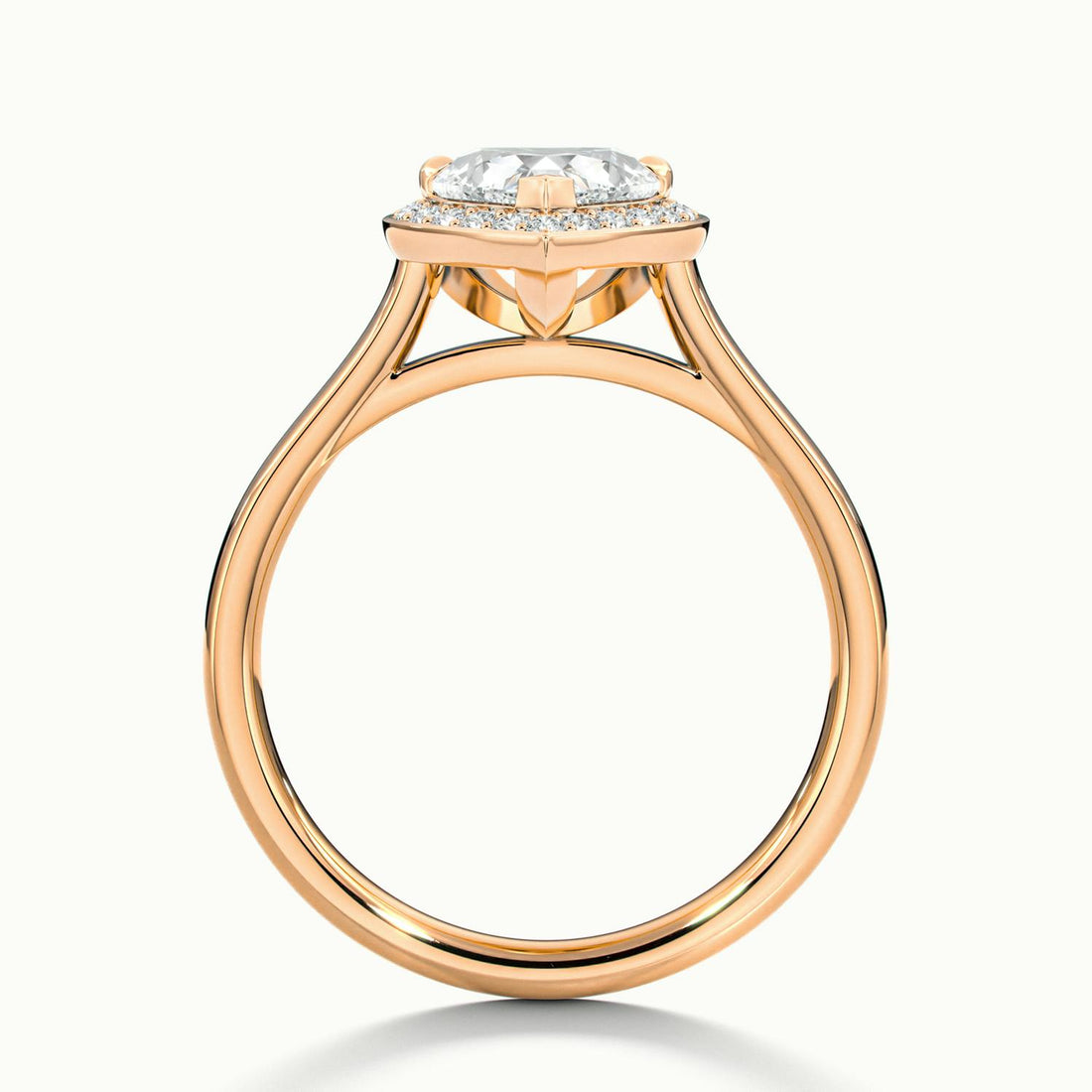 Elarisse Heart Halo Engagement Ring