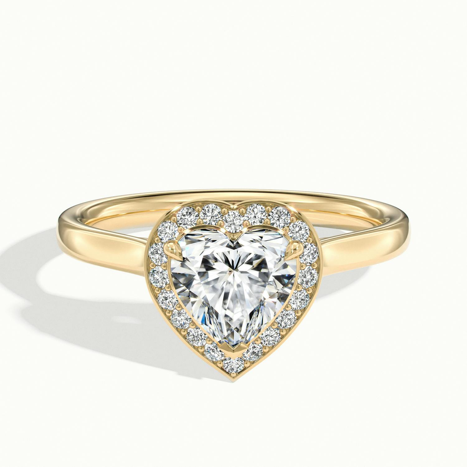 Elarisse Heart Halo Engagement Ring