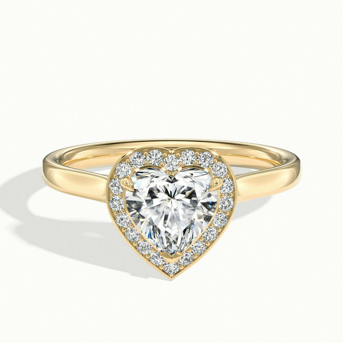 Elarisse Heart Halo Engagement Ring