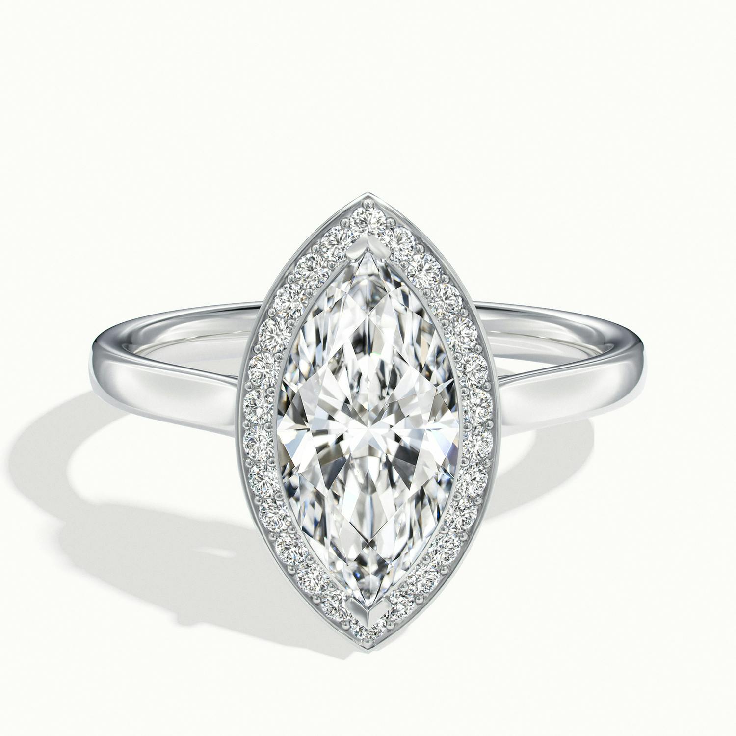Elarisse Marquise Halo Engagement Ring