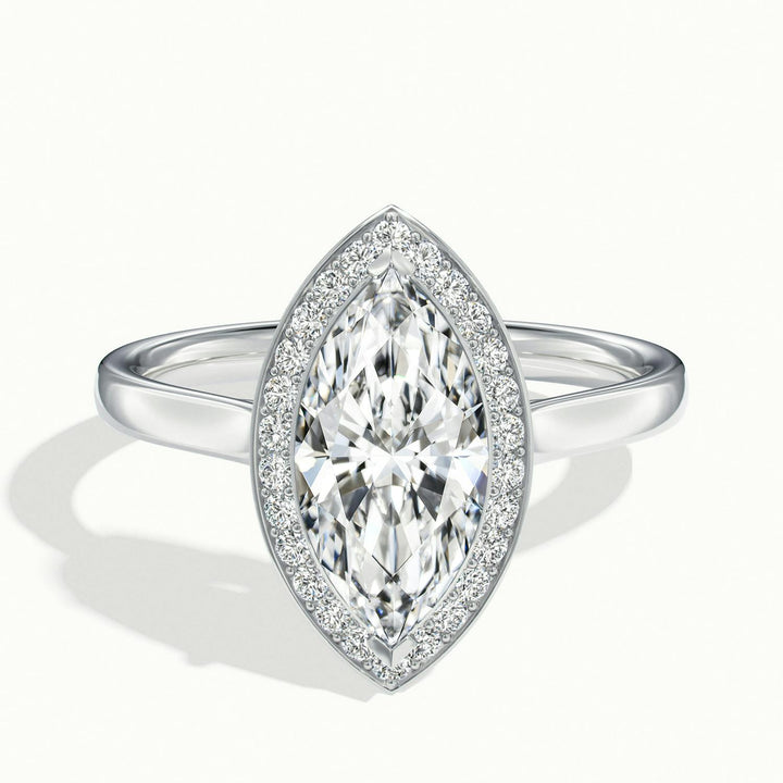 Elarisse Marquise Halo Engagement Ring
