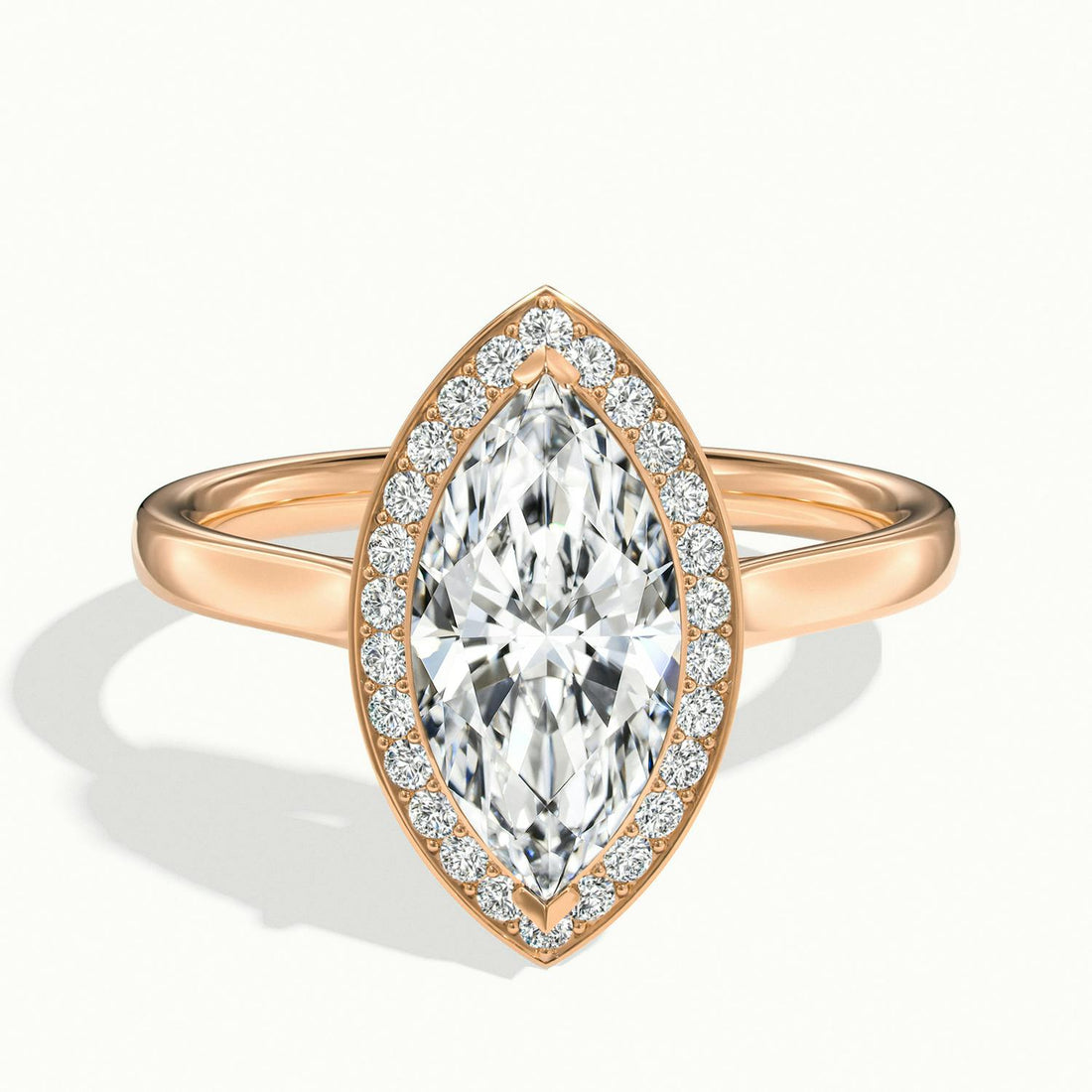 Elarisse Marquise Halo Engagement Ring