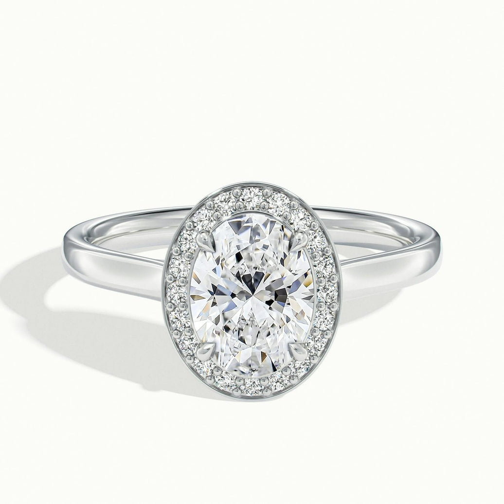 Elarisse Oval Halo Engagement Ring