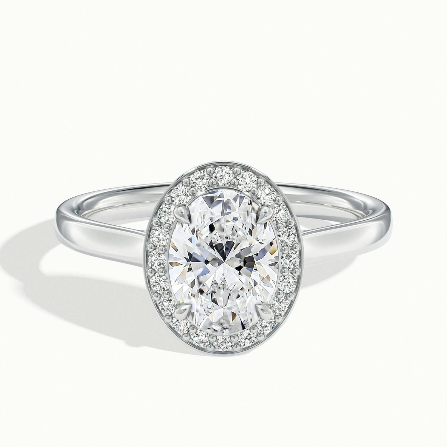Elarisse Oval Halo Engagement Ring