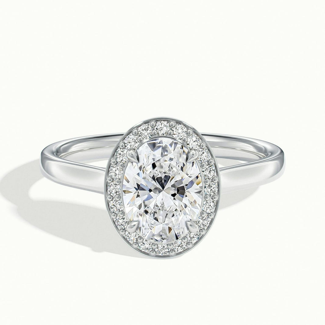 Elarisse Oval Halo Engagement Ring
