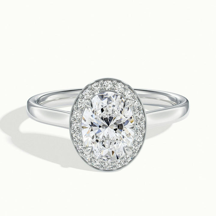 Elarisse Oval Halo Engagement Ring