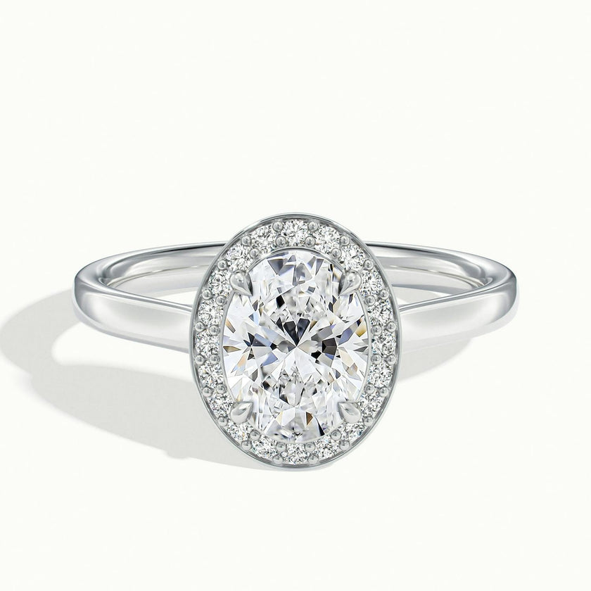 Elarisse Oval Halo Engagement Ring
