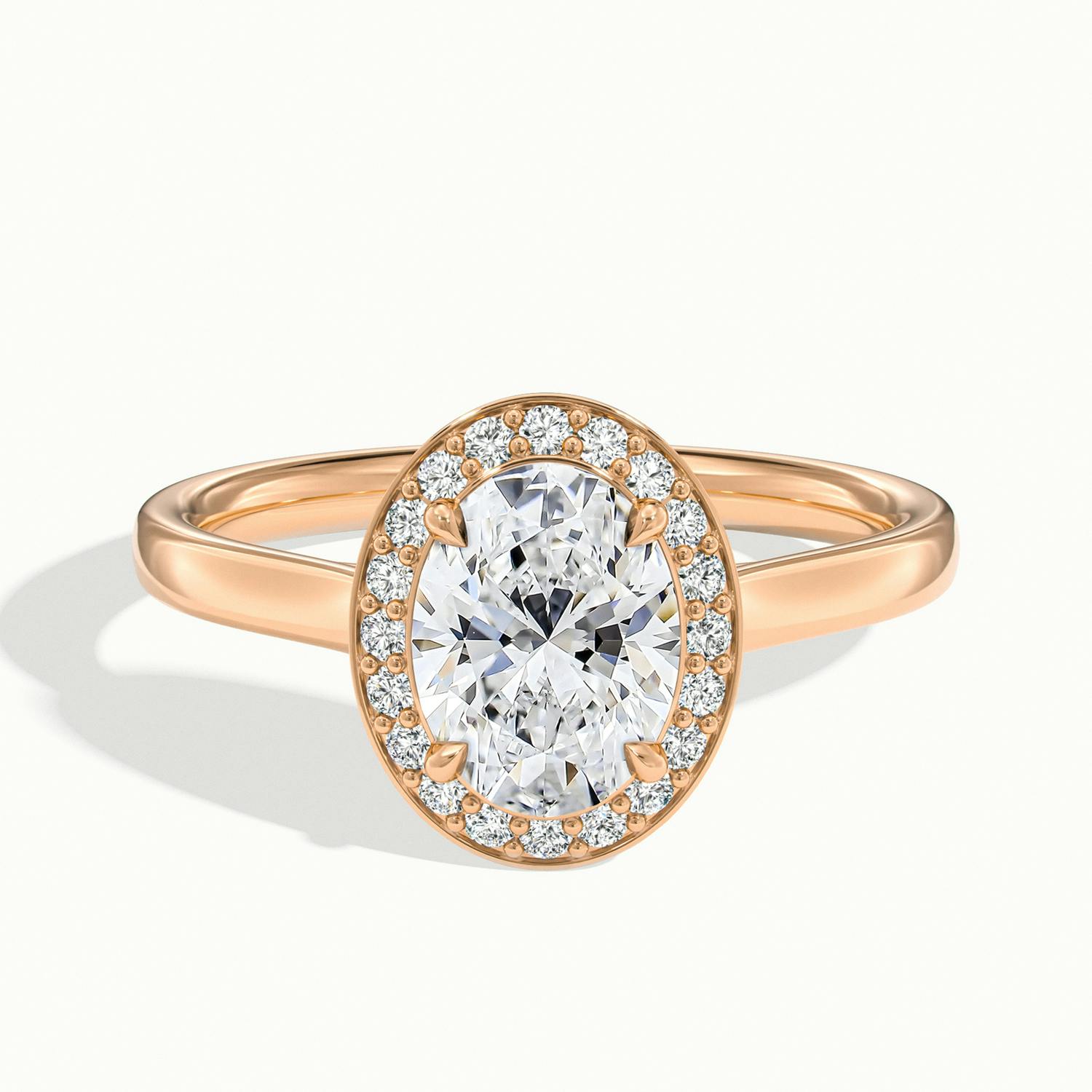 Elarisse Oval Halo Engagement Ring