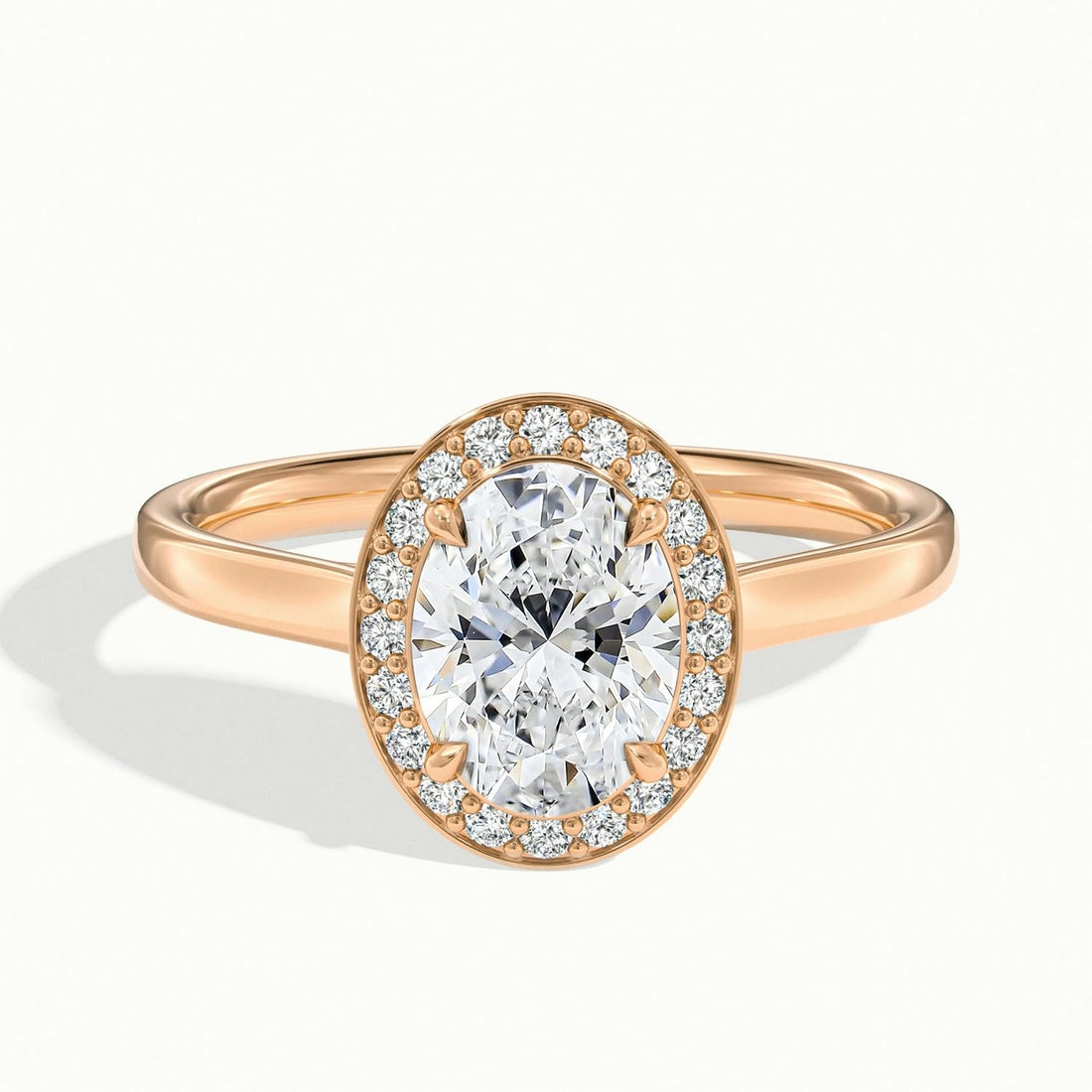 Elarisse Oval Halo Engagement Ring