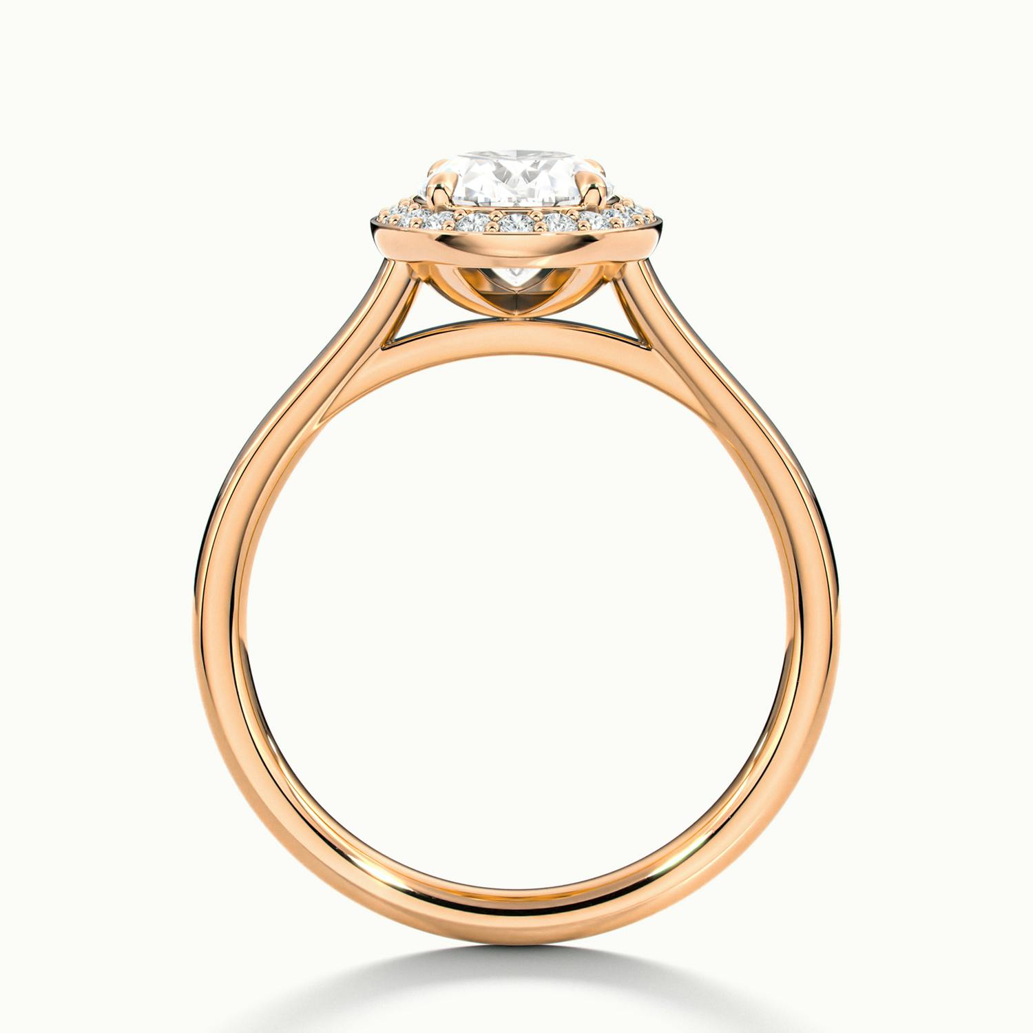 Elarisse Oval Halo Engagement Ring
