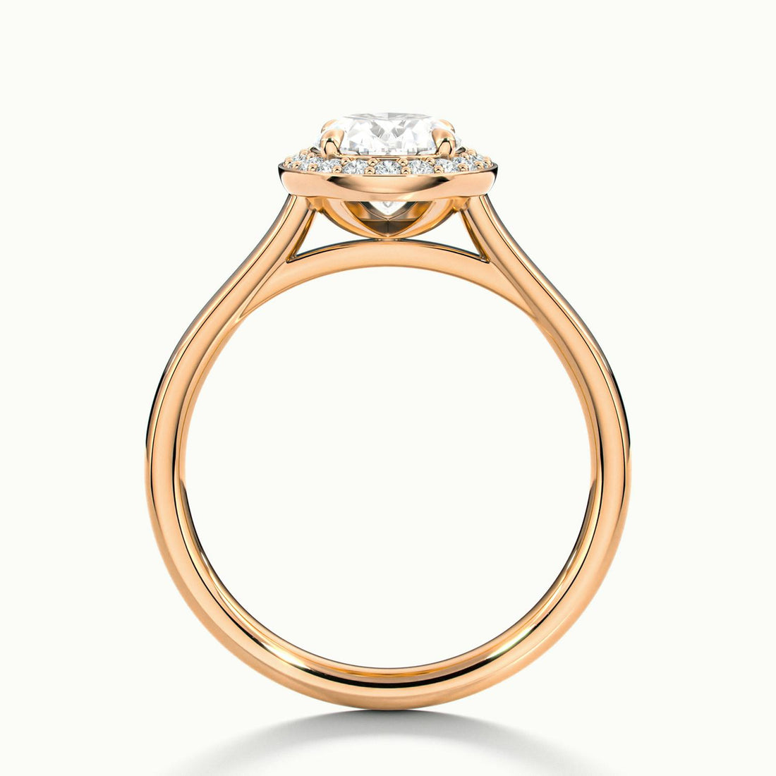 Elarisse Oval Halo Engagement Ring