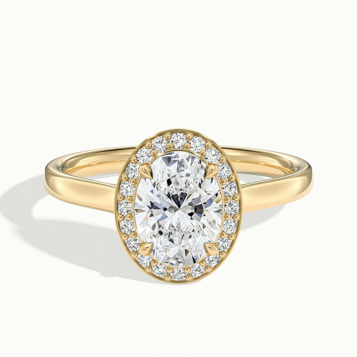 Elarisse Oval Halo Engagement Ring