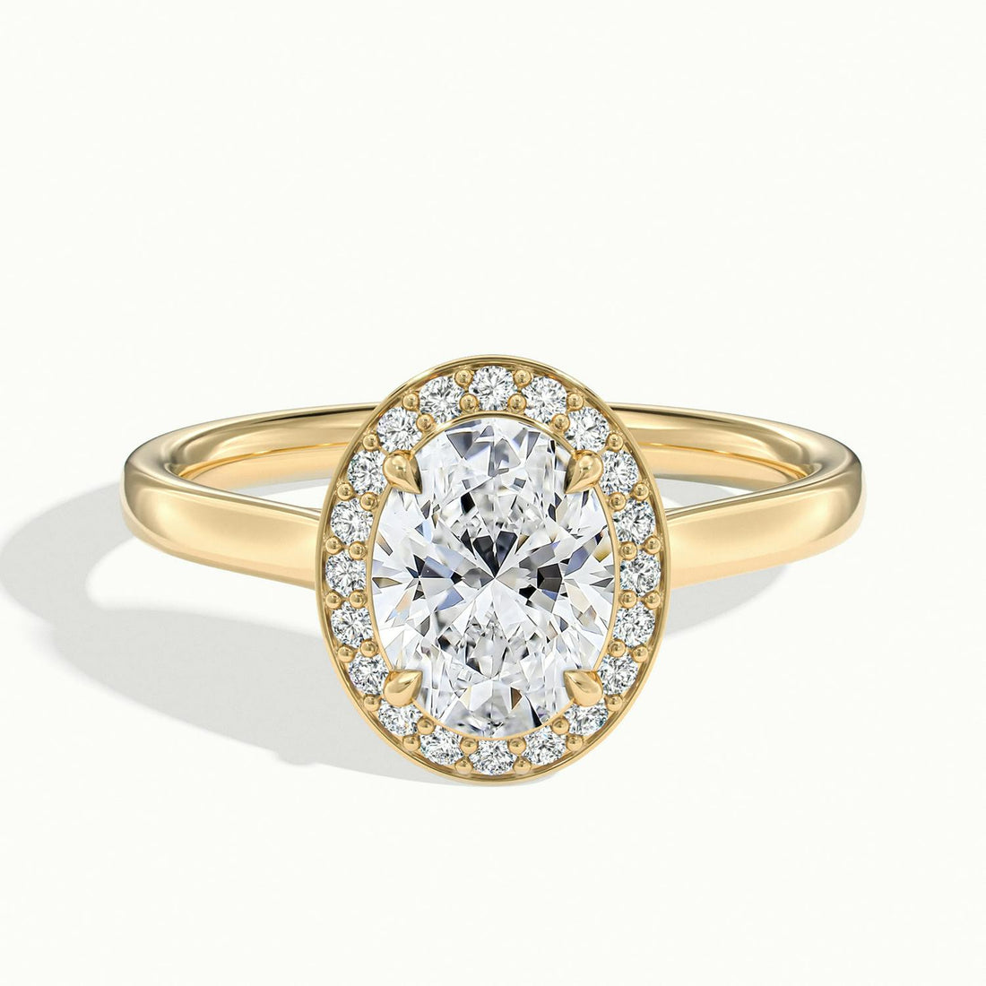 Elarisse Oval Halo Engagement Ring