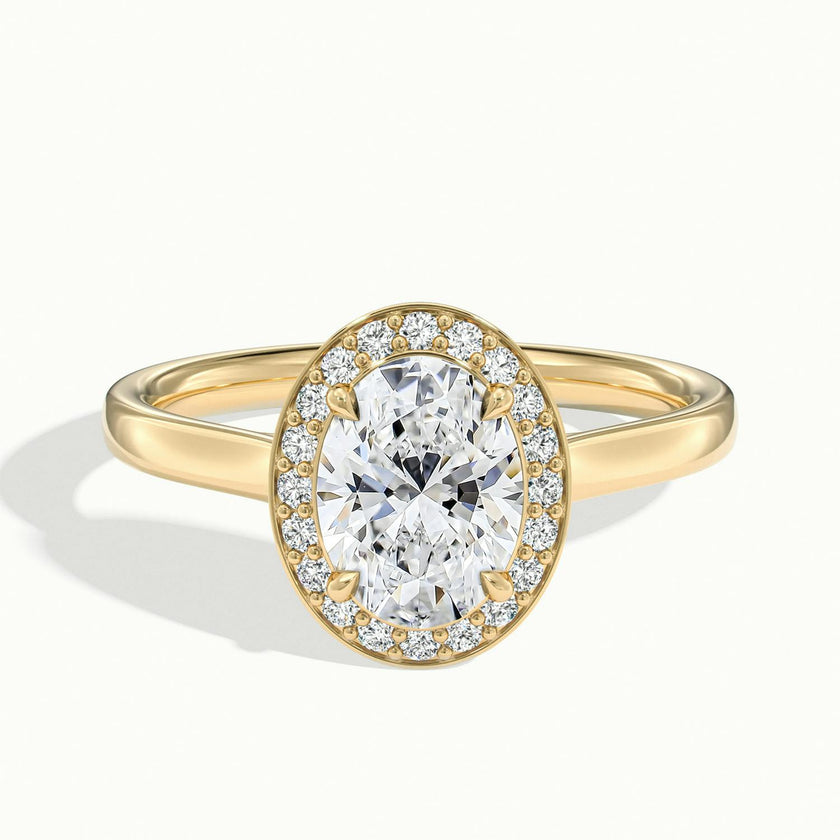 Elarisse Oval Halo Engagement Ring
