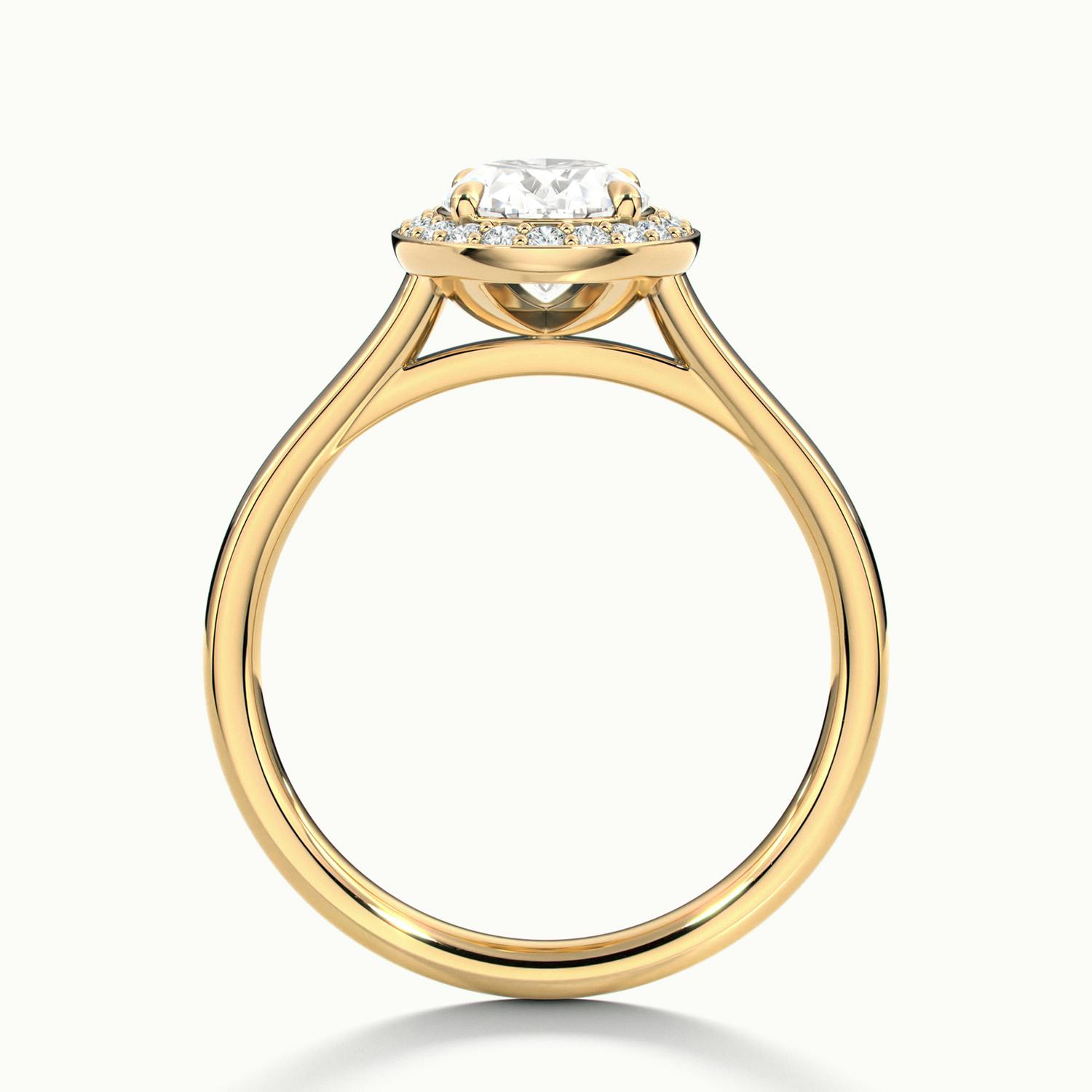 Elarisse Oval Halo Engagement Ring