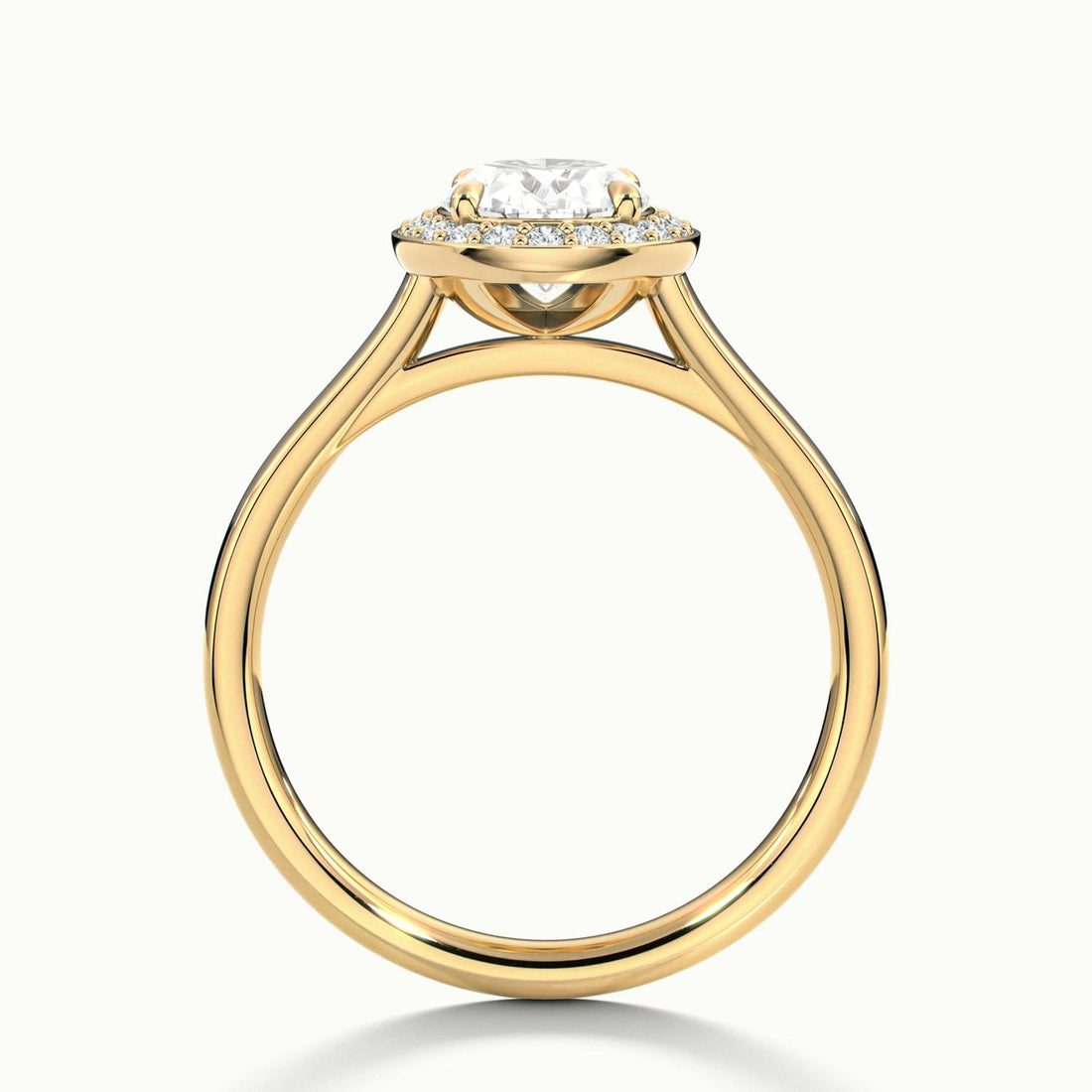 Elarisse Oval Halo Engagement Ring