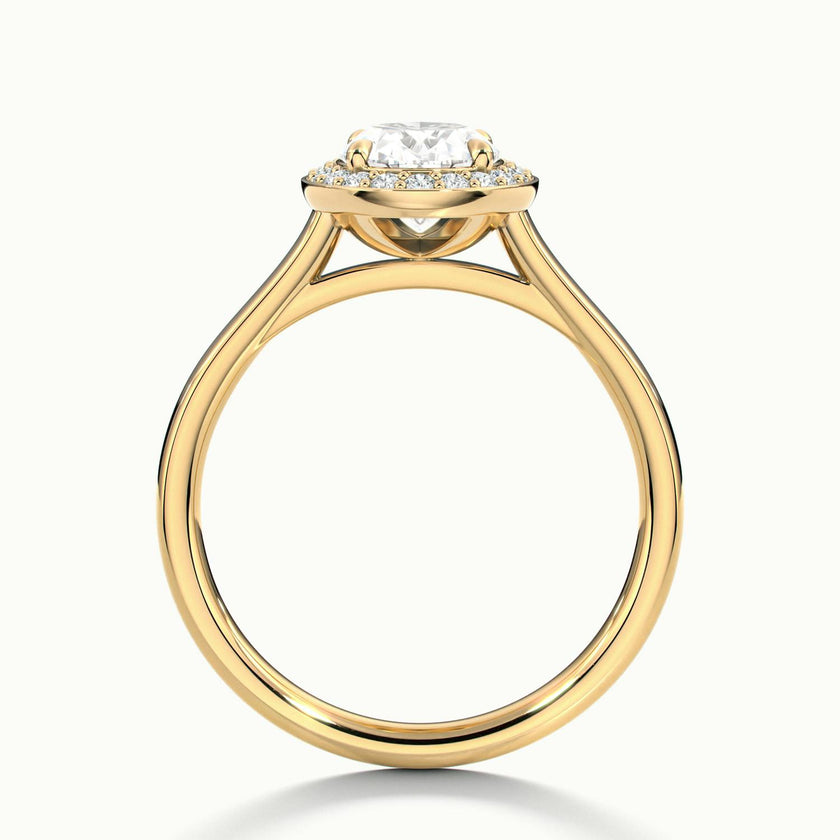 Elarisse Oval Halo Engagement Ring