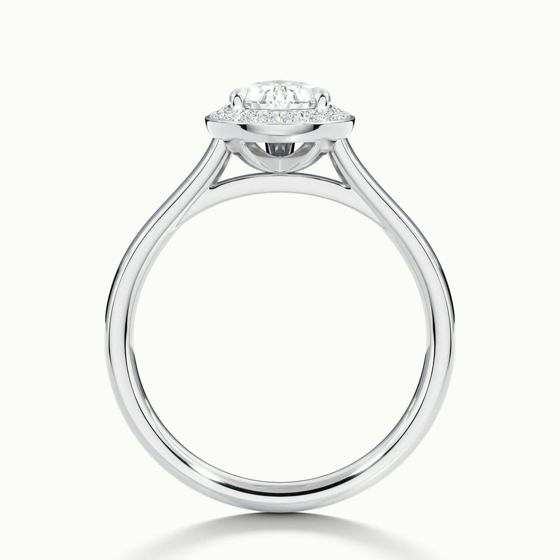 Elarisse Pear Halo Engagement Ring