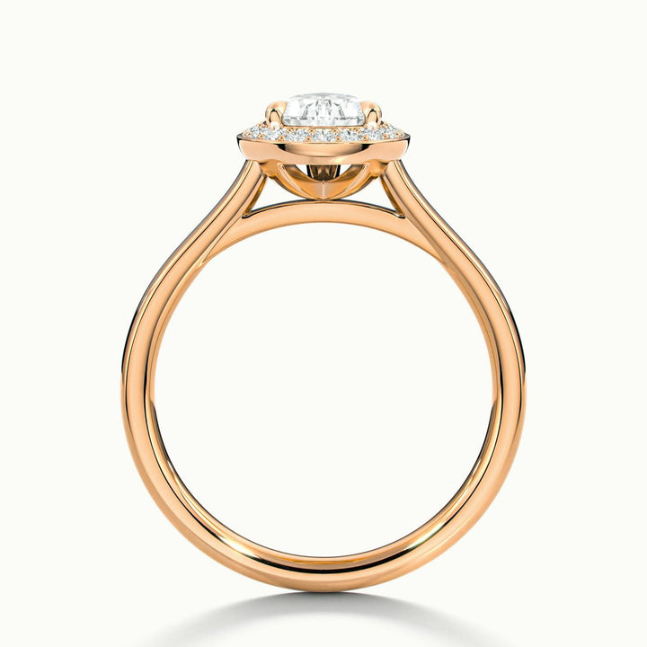 Elarisse Pear Halo Engagement Ring