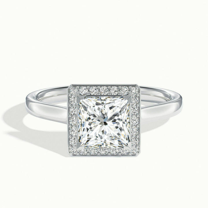 Elarisse Princess Halo Engagement Ring