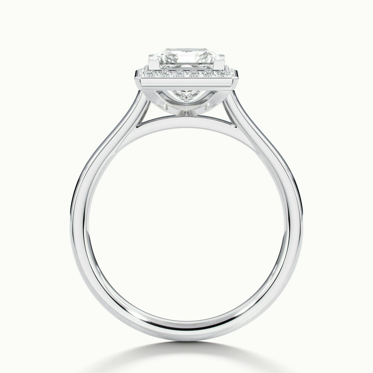 Elarisse Princess Halo Engagement Ring