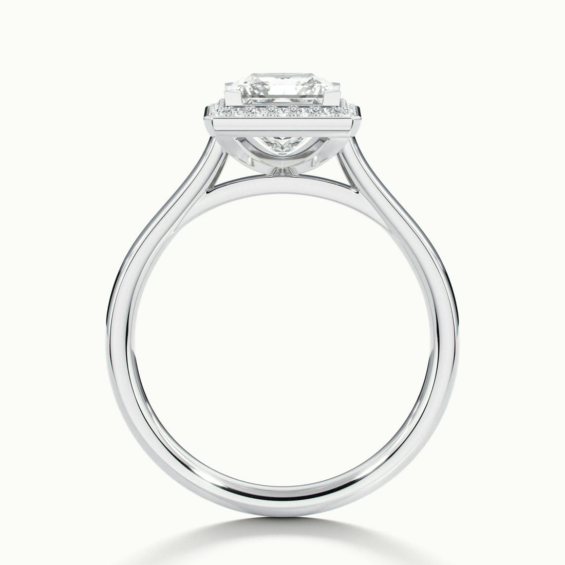 Elarisse Princess Halo Engagement Ring
