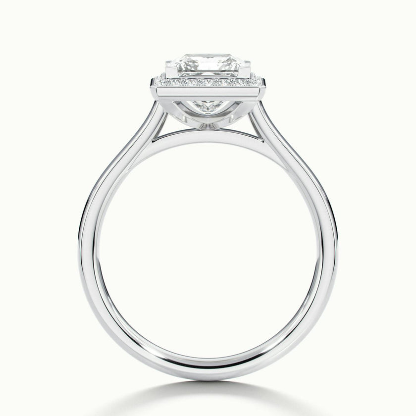 Elarisse Princess Halo Engagement Ring