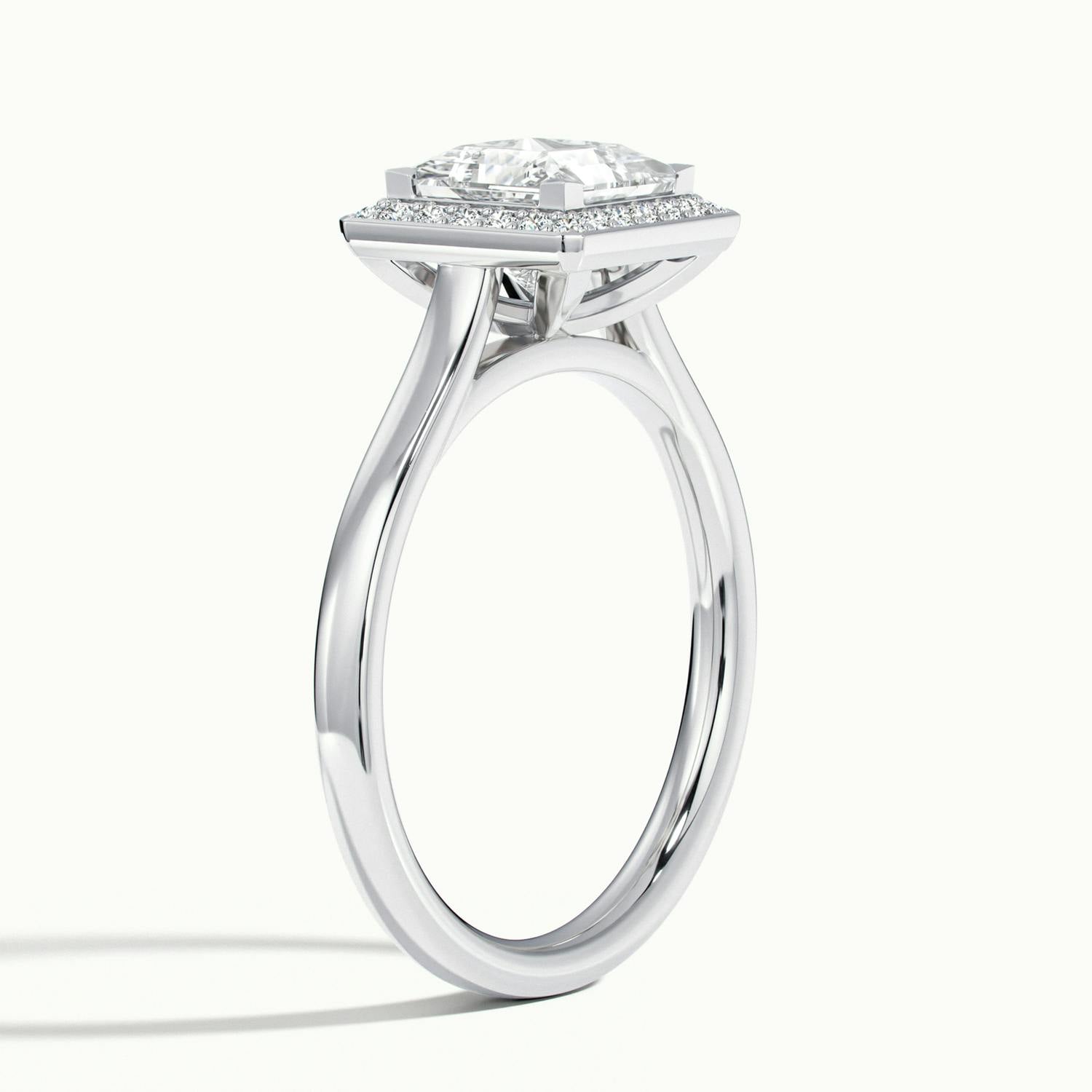 Elarisse Princess Halo Engagement Ring