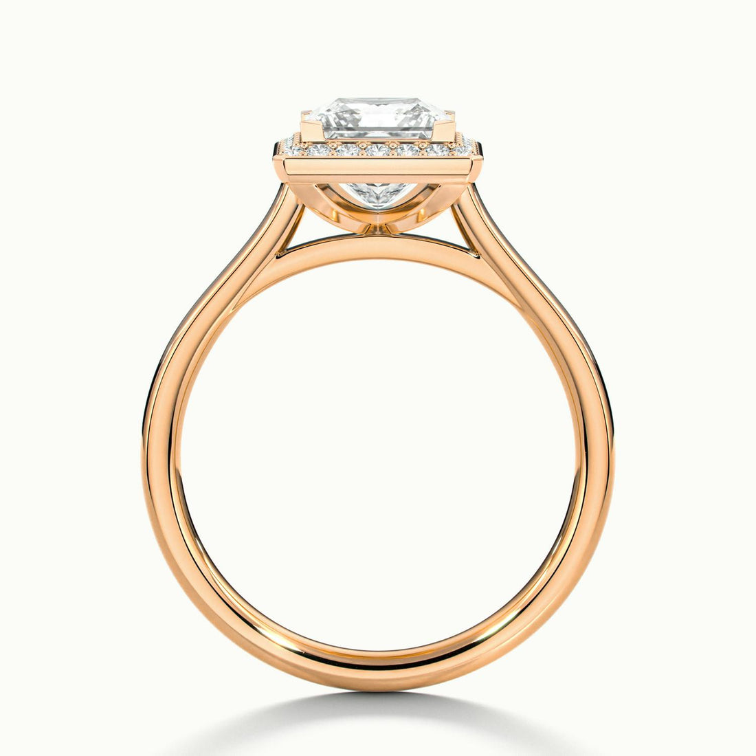 Elarisse Princess Halo Engagement Ring