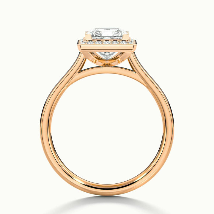 Elarisse Princess Halo Engagement Ring