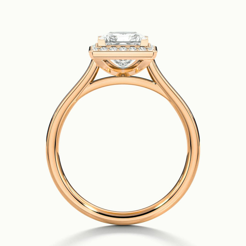 Elarisse Princess Halo Engagement Ring