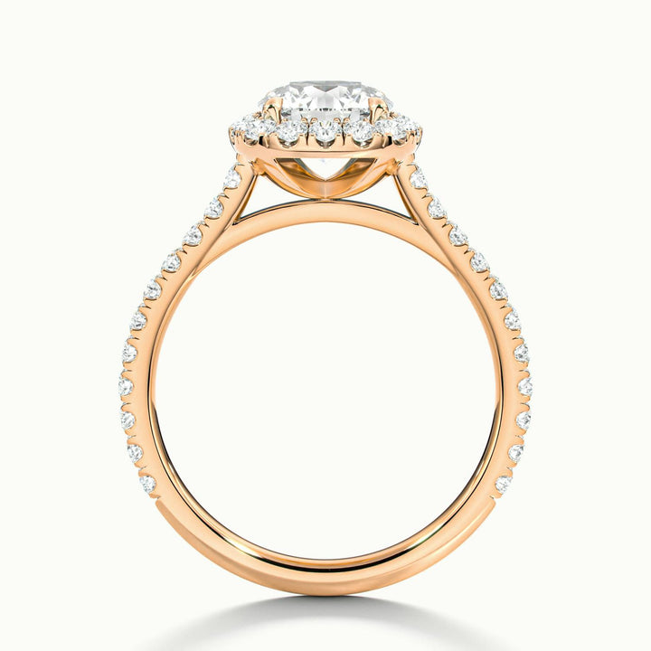 Zephyra Round Pavé Halo Engagement Ring