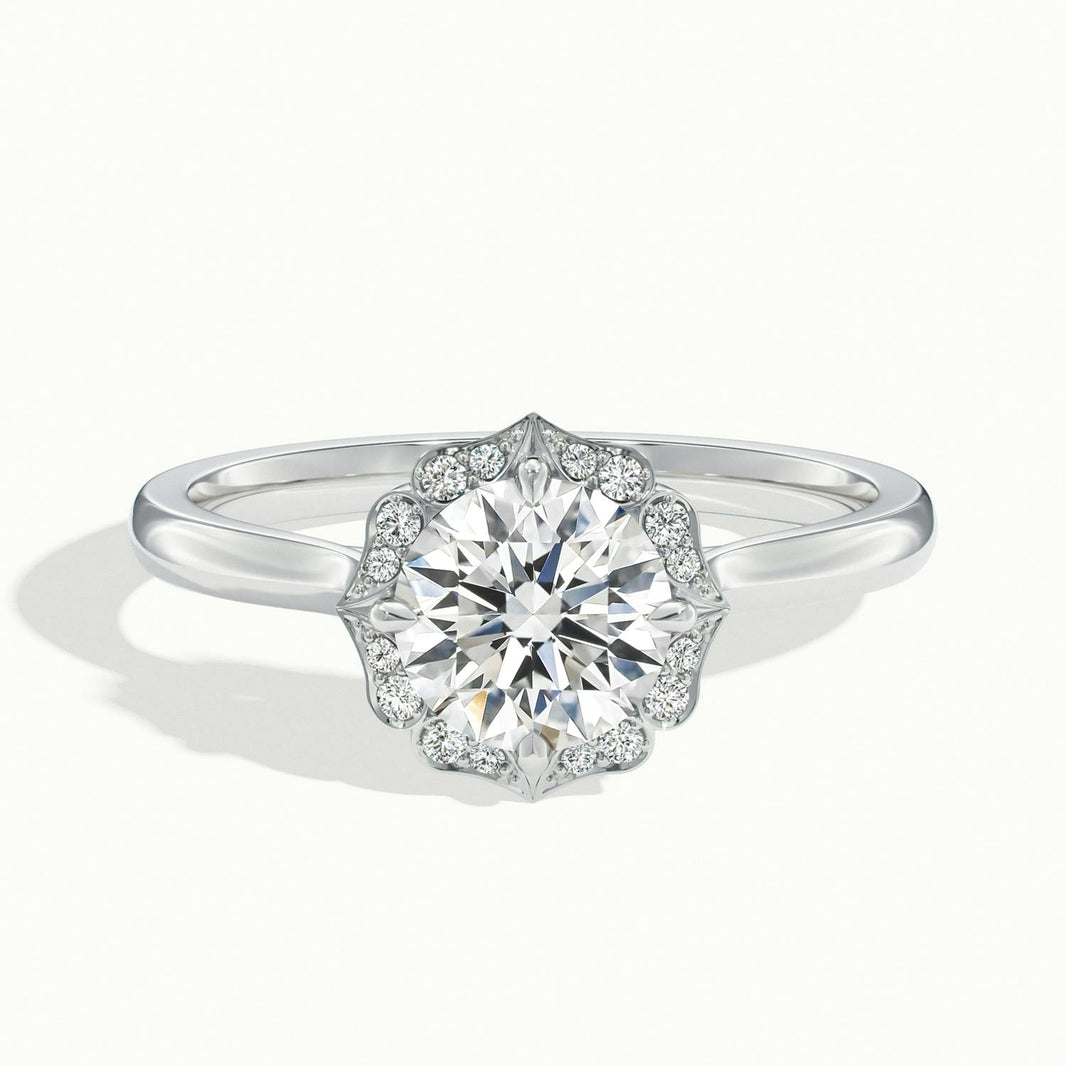 Elanisse Round Halo Engagement Ring