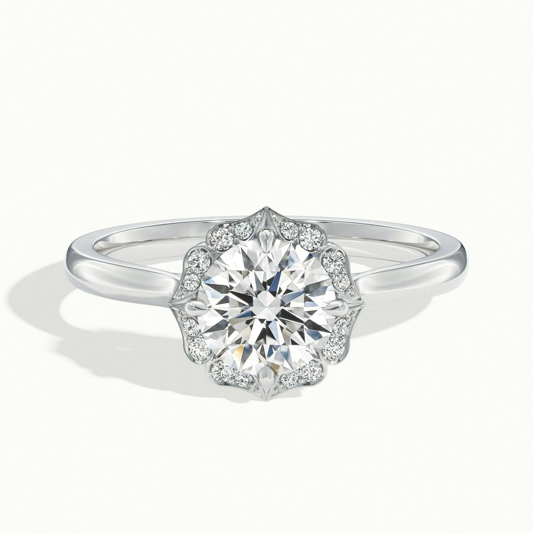 Elanisse Round Halo Engagement Ring