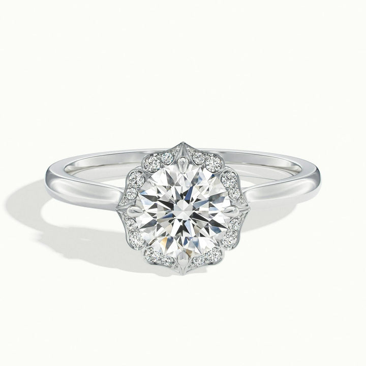 Elanisse Round Halo Engagement Ring