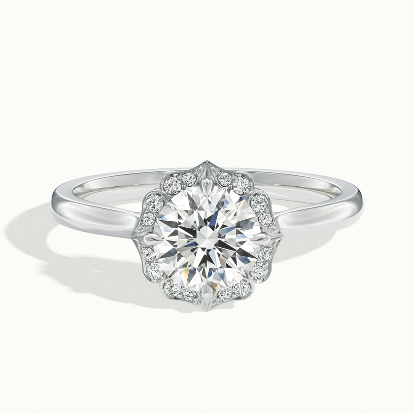 Elanisse Round Halo Engagement Ring