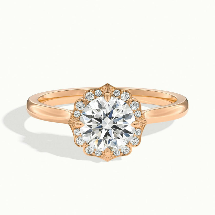 Elanisse Round Halo Engagement Ring