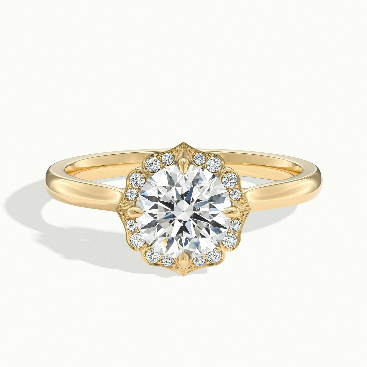 Elanisse Round Halo Engagement Ring