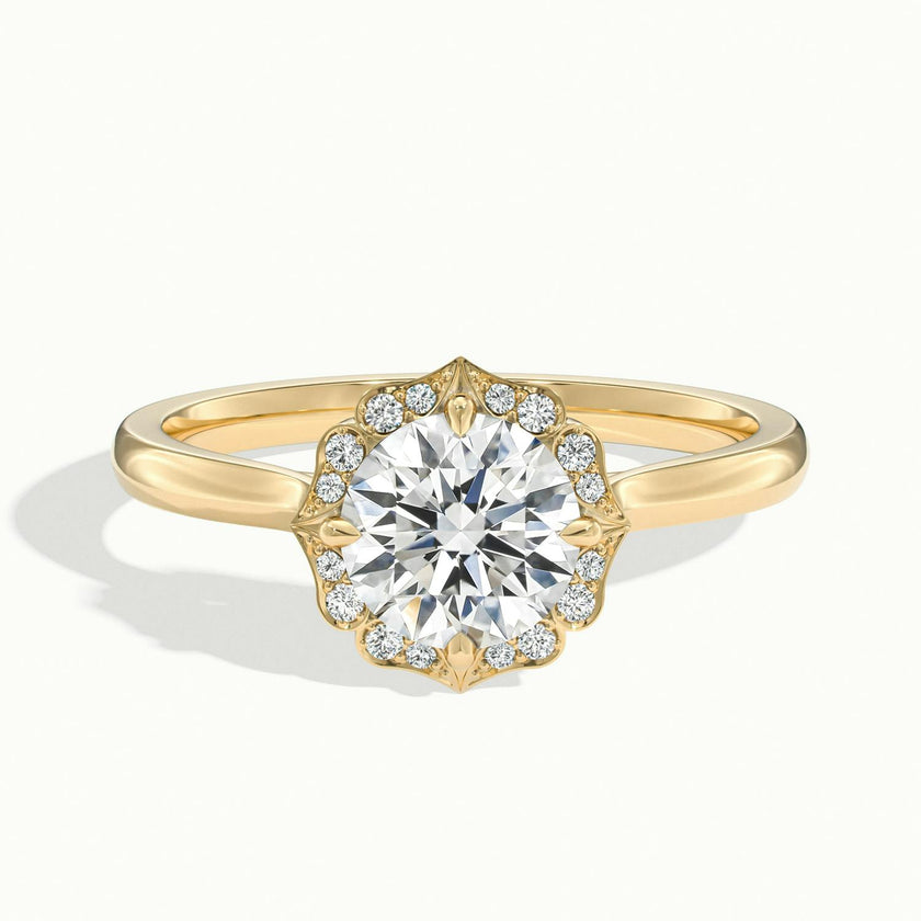 Elanisse Round Halo Engagement Ring