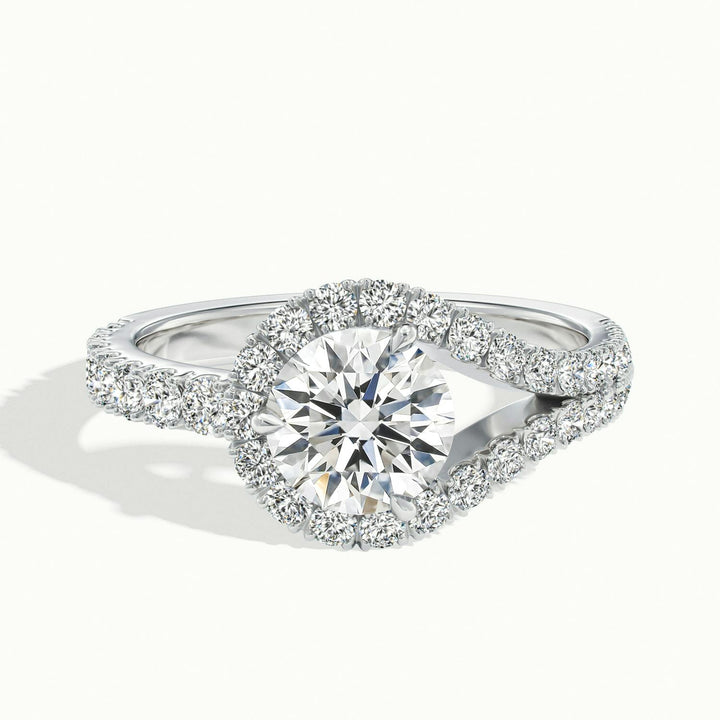 Elysia Split Shank Halo Engagement Ring