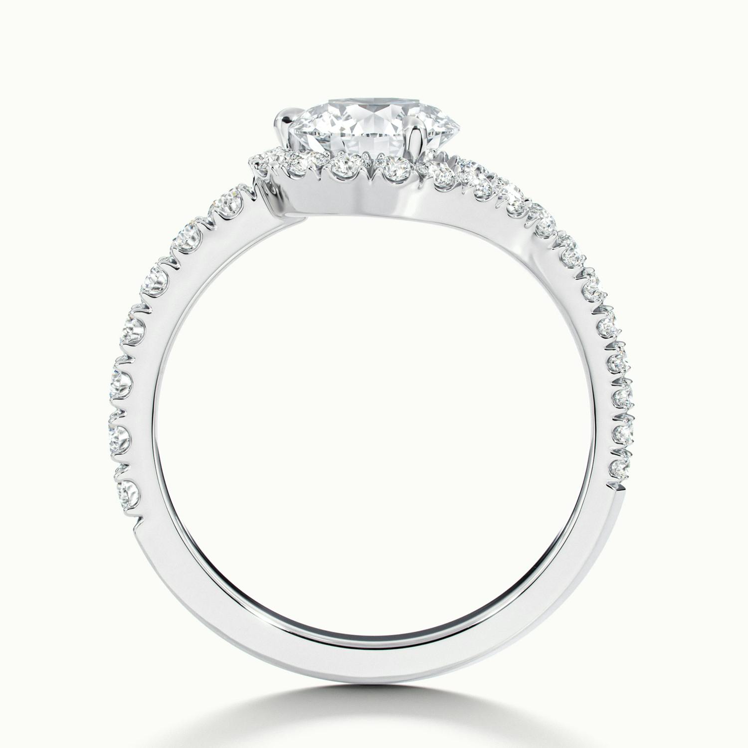 Elysia Split Shank Halo Engagement Ring