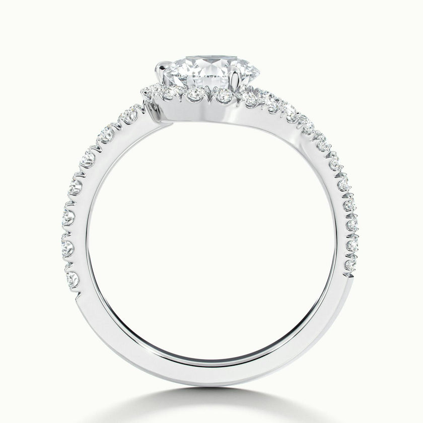 Elysia Split Shank Halo Engagement Ring