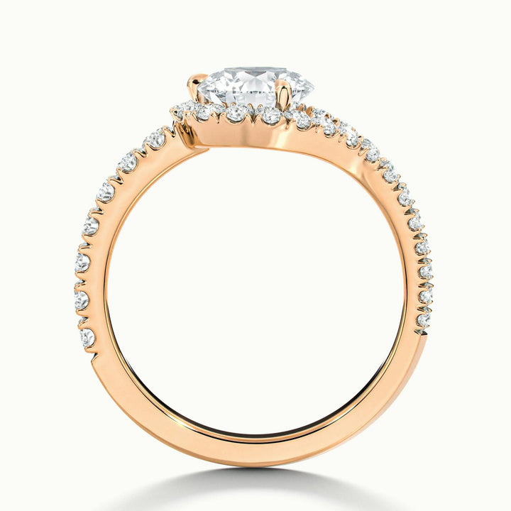 Elysia Split Shank Halo Engagement Ring