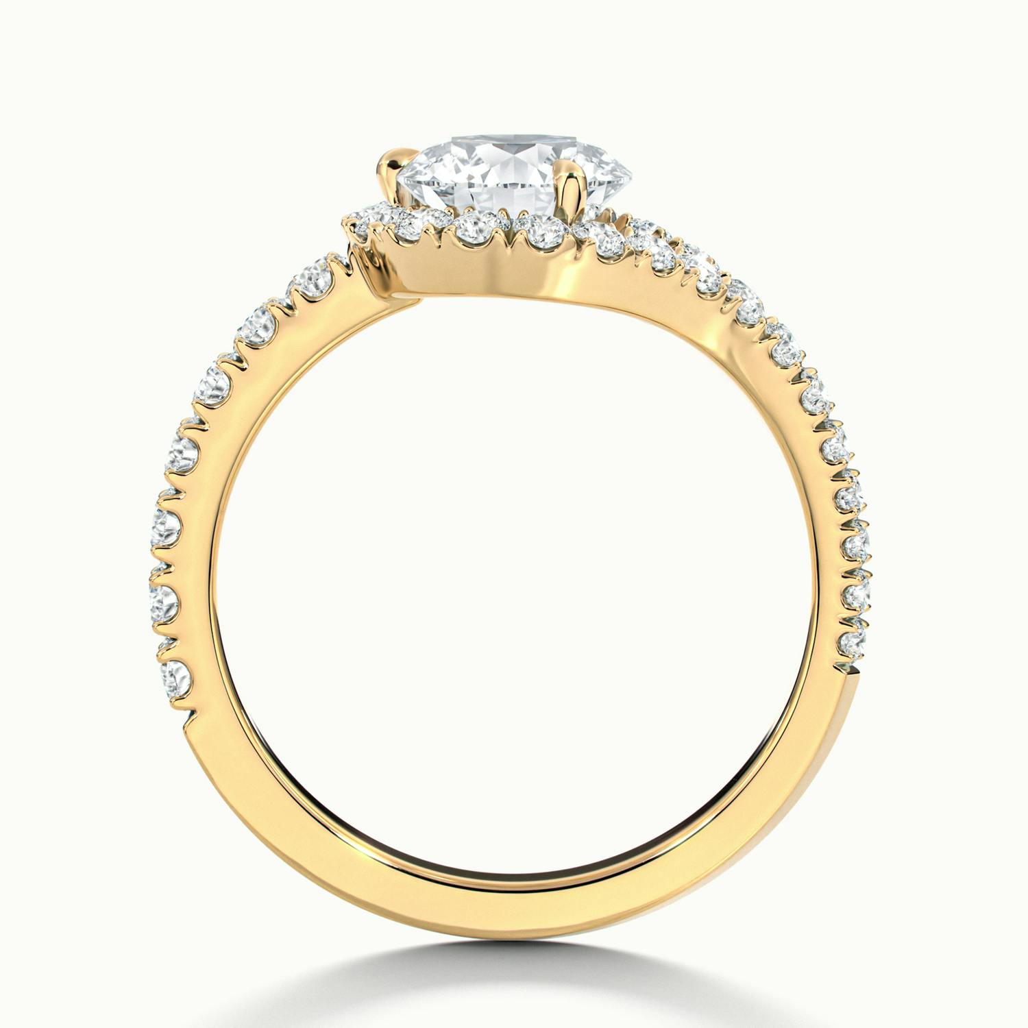Elysia Split Shank Halo Engagement Ring