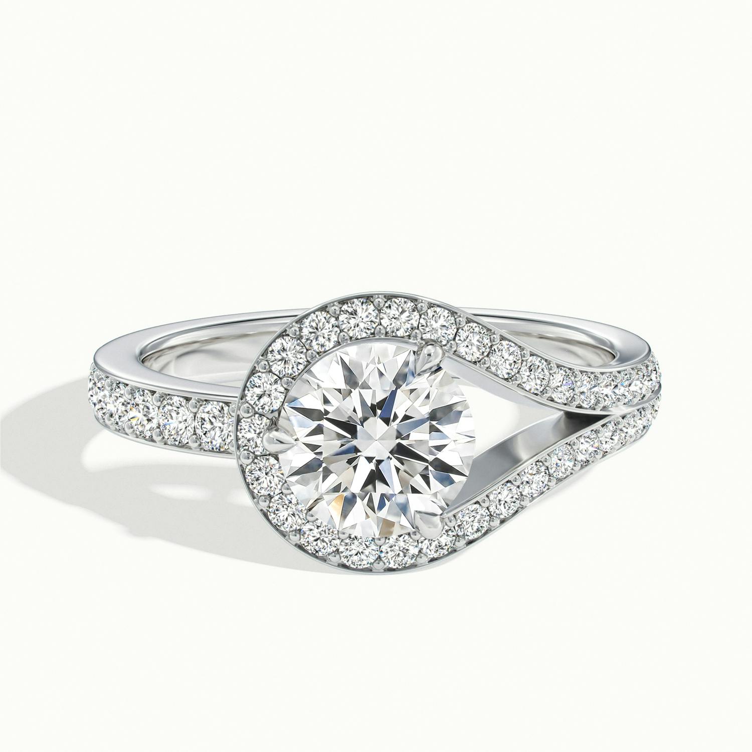 Auristelle Split Shank Halo Engagement Ring
