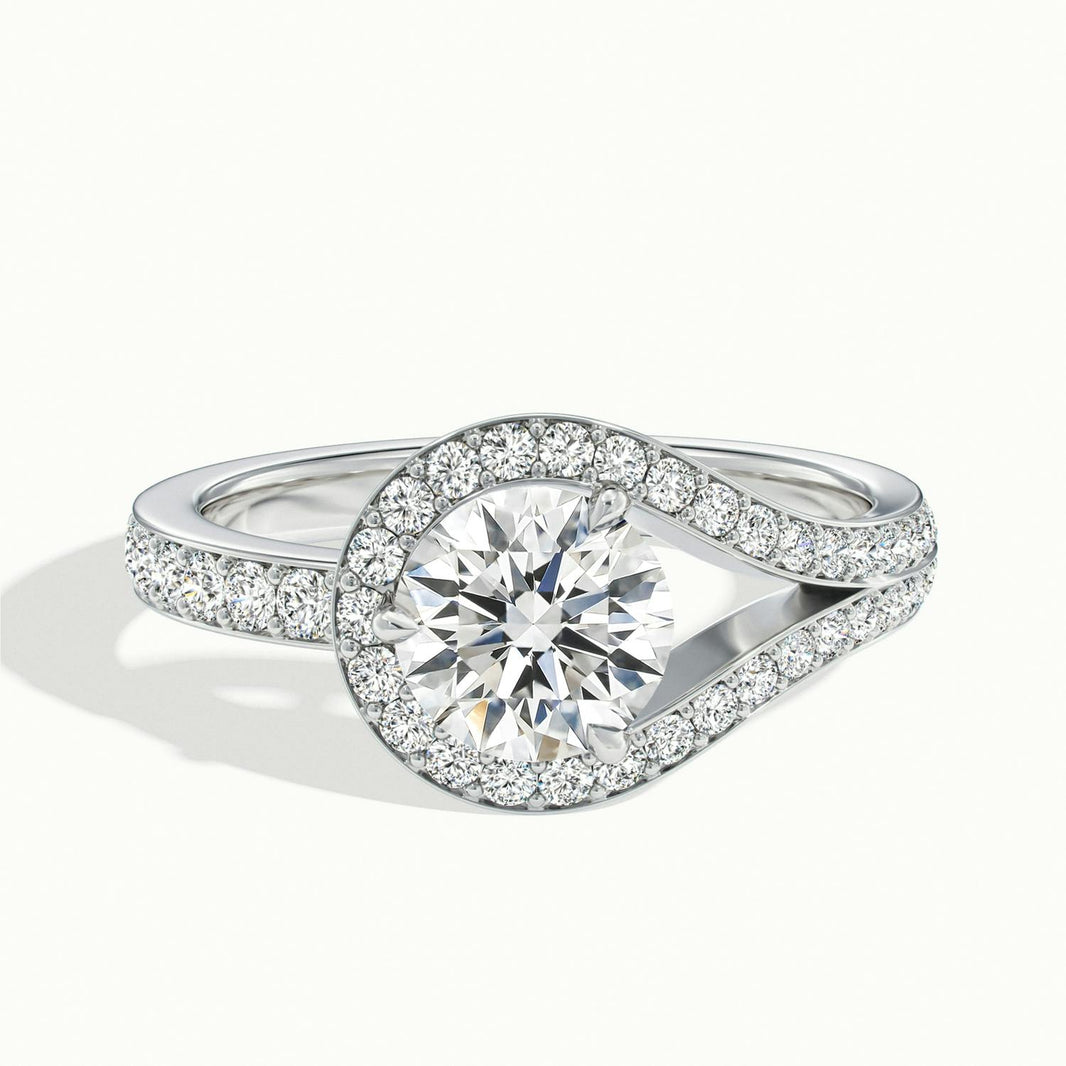 Auristelle Split Shank Halo Engagement Ring