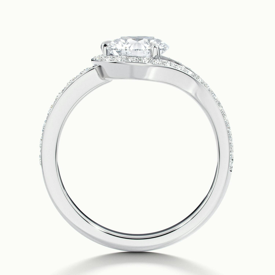 Auristelle Split Shank Halo Engagement Ring
