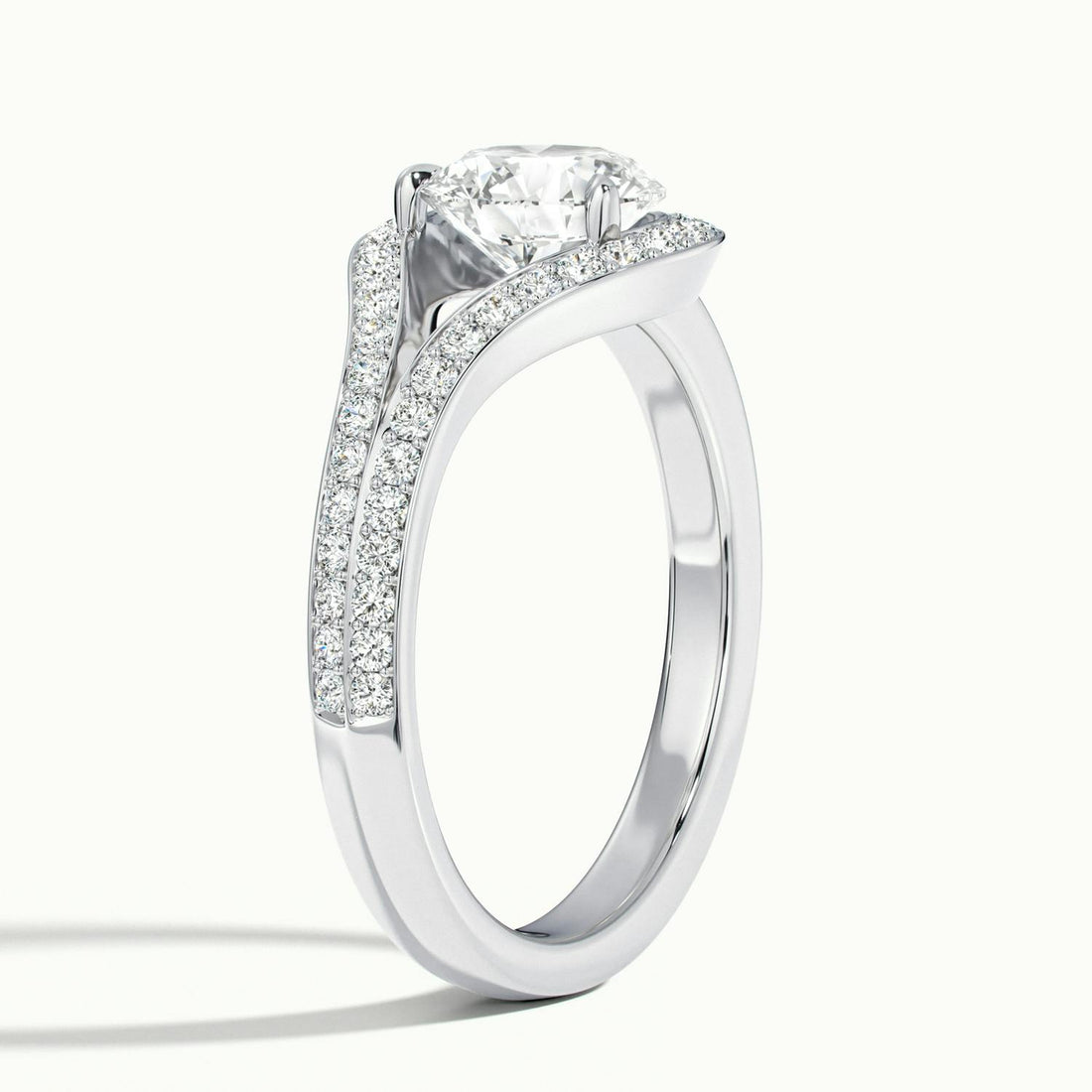 Auristelle Split Shank Halo Engagement Ring