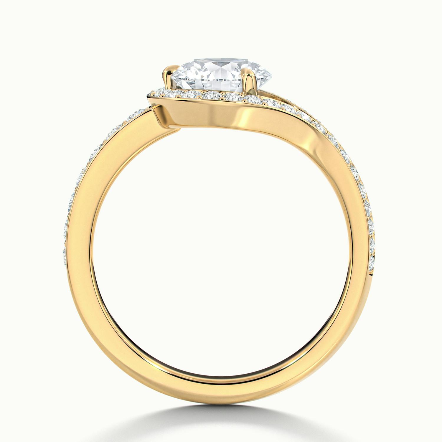 Auristelle Split Shank Halo Engagement Ring